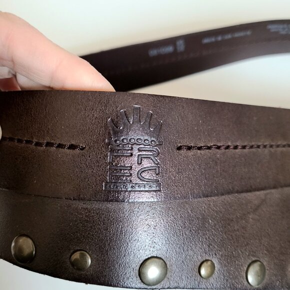 Genuine leather brown belt. Made in France, - Picture 11 of 11